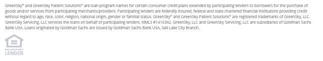 Financing for GreenSky© credit programs is provided by federally insured, federal and state chartered financial institutions without regard to race, color, religion, national origin, sex or familial status. NMLS #1416362; CT SLC-1416362; NJMT #1501607 C22
